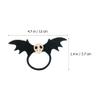 Beaupretty 4pcs Halloween Skeleton Bat Hair Scrunchies for Girls Elastic Hair Ties Gothic Design Comfortable and Bands for Daily Use and Special Occasions view 2