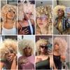 Airimori Blonde Afro Kinky Curly Wigs for Black Women Curly Short Wigs with Bangs Afro Wig Heat Resistant Synthetic for Daily Party 14 Inches view 4
