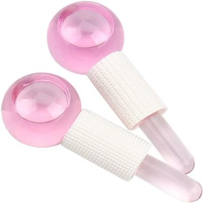 2pcs Beauty Crystal Ball Facial Cooling Puck for Face and Eye Massage Massage Tool (violet)