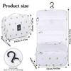 Pengxiaomei Toiletry Bag, Waterproof Hanging Cosmetic Bag Portable Travel Makeup Pouch Multifunction Handle Travel Bathroom Bag Stocking Stuffers for Women and Girls Christmas Gifts(Cactus White) view 2