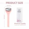 MAANGE Mini Eye & Face Rollers for Eye Massager, Stainless Steel Eye Ice Roller for Relief Puffiness Migraine Skincare Facial Roller (Pink) view 2