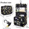 Pengxiaomei Toiletry Bag, Waterproof Hanging Cosmetic Bag Portable Travel Makeup Pouch Bathroom Bag Stocking Stuffers for Women Christmas Gifts(Black Lemon) view 2