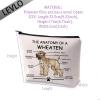 LEVLO Funny Terrier Dog Lovers Gifts The Anatomy of A Wheaten Clever Minds Cosmetic Bags Loyalty Veterinary Mom Travel Toiletry Bags (Wheaten) view 2