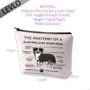 LEVLO Funny Australian Shepherd Lovers Gifts The Anatomy of A Australian Shepherd Cosmetic Bags Australian Shepherd Veterinary Mom Travel Toiletry Bags (Australian Shepherd) view 2