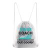 MBMSO Swim Coach Gifts Swimming Drawstring Bag Backpack Funny Swimming Coach Gifts Swim Coach Like a Normal Coach But Cooler (Swim Coach DS-white) view 2