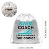 MBMSO Swim Coach Gifts Swimming Drawstring Bag Backpack Funny Swimming Coach Gifts Swim Coach Like a Normal Coach But Cooler (Swim Coach DS-white) view 4
