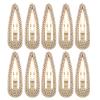 KALLORY Rhinestone Snap Hair Clips, 10pcs Glitter Water Drop Hairpins Crystal Metal Snap Hair Barrette for Women Wedding Hair Accessories view 1