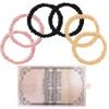 22 Momme 6PCS 100% Mulberry Silk Hair Ties Small Silk Scrunchies for Women Girls Curly Thick Thin Hair .Women's Black Cute Satin Sleepy Bulk Hair Tie Scrunchie Sleep view 1