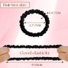 22 Momme 6PCS 100% Mulberry Silk Hair Ties Small Silk Scrunchies for Women Girls Curly Thick Thin Hair .Women's Black Cute Satin Sleepy Bulk Hair Tie Scrunchie Sleep view 3