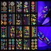 Glow in the Dark Tattoos 172 PCS  Glow in the Dark Party Supplies, Neon Body Paint Be UV Blacklight Reactive Face Temporary Tattoos for Adults, Teens | Neon Accessories, Party Favors & Decorations view 1