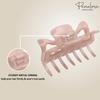 Parcelona French Classic Small 2.5" Celluloid Set of 2 Jaw Hair Claw Clips for Women and Girls (Blush Pink-Tortoise Shell) view 3