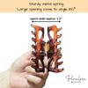 Parcelona French Classic Small 2.5" Celluloid Set of 2 Jaw Hair Claw Clips for Women and Girls (Blush Pink-Tortoise Shell) view 4