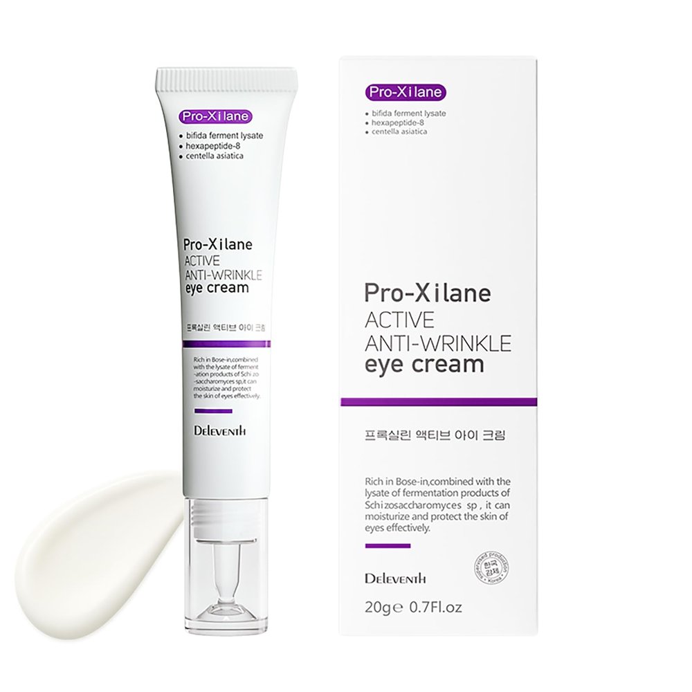 DEleventh Korean Brand Pro-Xilane Active Anti-Wrinkle Eye Cream 20g / Anti-Aging, Anti-Oxidation, Fade Fine Lines, Reduces Wrinkles, Dark Circles & Puffiness for Youthful, Bright Eyes