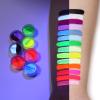 MEICOLY Water Activated Eye Liner 14 Colors,Neon UV Pride Rainbow Face Paint,7 Cakes Duo Color Water Activated Eyeliner,Halloween Hydra Liner,Matte Graphic Eyeliner,Glow Blacklight Body Paint view 2