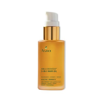 Asna Amla BioVeda 3 in 1 Hair Oil  Organic Hair and Scalp Serum, Bond Complex for Scalp Hydration, Frizz Control and Hair Growth  Jasmine and Amla (1 oz)