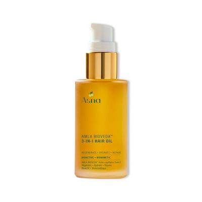 Asna Amla BioVeda 3-in-1 Hair Oil  Organic Hair & Scalp Serum, Bond Complex for Scalp Hydration, Frizz Control, & Hair Growth  Jasmine & Amla (2 oz)