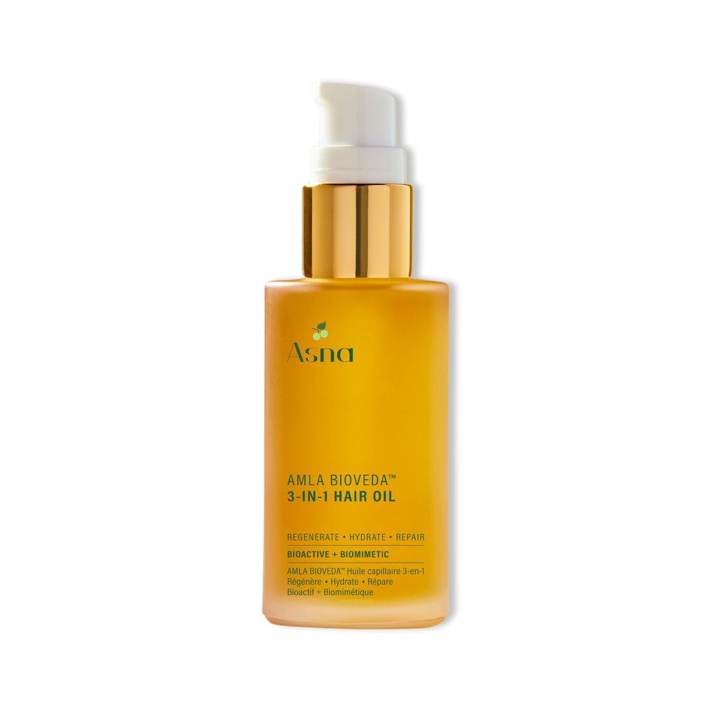 Asna Amla BioVeda 3-in-1 Hair Oil  Organic Hair & Scalp Serum, Bond Complex for Scalp Hydration, Frizz Control, & Hair Growth  Jasmine & Amla (2 oz)