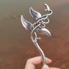Celtic Knot Hair Artifact Hairpin Leaf Hairpin Alloy Hair Stick Pagan Gothic Hair Accessories Gift (Color : 1) view 2