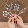 Celtic Knot Hair Artifact Hairpin Leaf Hairpin Alloy Hair Stick Pagan Gothic Hair Accessories Gift (Color : 1) view 3