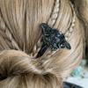 Black Accessories Death Moth Hairpin Skull Hair Stick Accessories Hair Accessories Headdress Wand Gift view 4