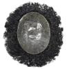 Afro Men's Toupee For Black Mens Weave Afro Human Hair Unit Kinky Curly Afro Toupee For Black Men Hair Pieces African American Durable Injection PU with Breathable Holes Man Weave (8''*10'', 1B# OFF BLACK 12MM-WAVE) view 2