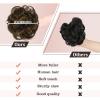 RUWISS Claw Clip Messy Bun Hair Piece Real Human Hair Buns Wavy Curly Chignon Hair Bun Extensions Tousled Updo Hair Buns Claw Clip Ponytail Hairpieces (Dark Brown with Golden Blonde) view 3