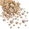 Beadsland Rhinestones for Makeup,8 Sizes 2500pcs Gold Flatback Rhinestones Eye Gems for Nails Crafts with Tweezers and Wax Pencil,Golden Shadow,SS4-SS30 view 3