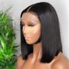 Straight Short Bob Wig Lace Closure Human Hair Wigs For Women Remy 4X4 Blunt Cut Short Bob Wig Can By Dyed And Curl 4X4 Bob 180 Density 8inch view 1