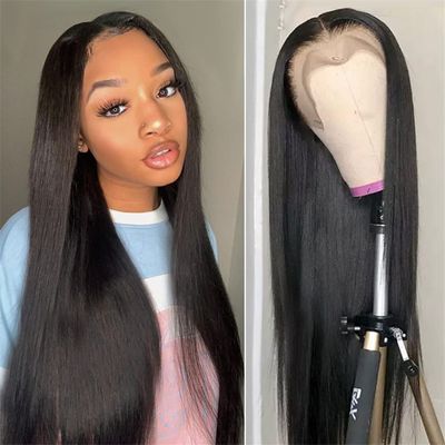 30 Inch Straight Hd Transparent Lace Frontal Wig 13X4 Lace Front Human Hair Wigs Pre Plucked 5X5 Lace Closure Wig 5x5 Transparent 150 14inch