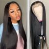 30 Inch Straight Hd Transparent Lace Frontal Wig 13X4 Lace Front Human Hair Wigs Pre Plucked 5X5 Lace Closure Wig 5x5 Transparent 150 14inch view 1
