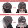 13X4 Lace Front Wig Brazilian Kinky Straight Human Hair Bob Wigs 4X4 Lace Closure Pre Plucked Remy Wigs For Black Women 13x4 lace front 10inch 150% view 4