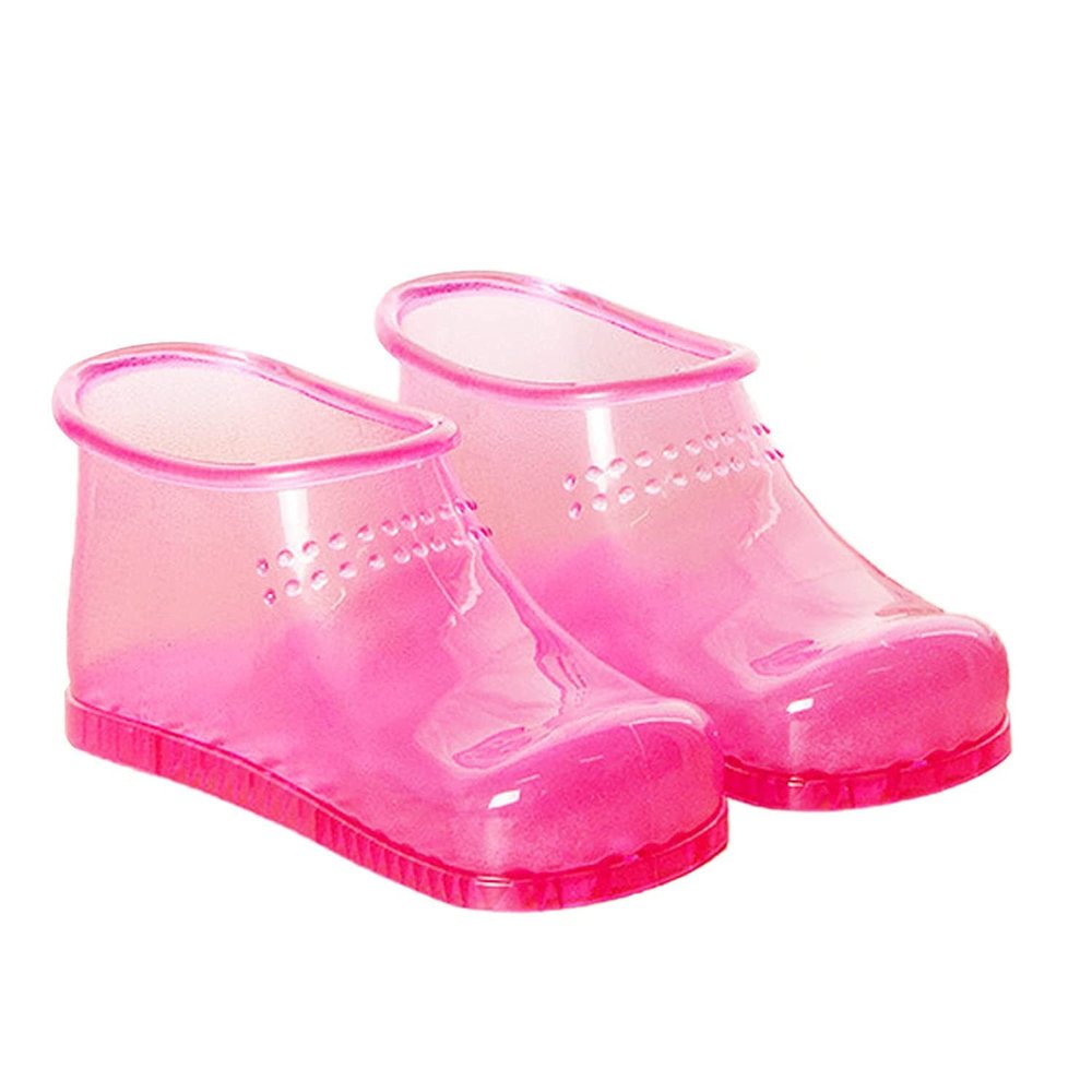 Massage Foot Bath Shoes, Portable Hook-Type Foot Massage Foot Bath Shoes, 1 Pair Portable SPA Household Relaxation Bucket Boots Thermal Massage to Promote Blood Circulation(Red,Large)