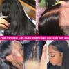 360 Hd Lace Frontal Wig Straight 13X4 Lace Front Human Hair Wigs Brazilian Straight Remy 4X4 Closure Wig For Women 200% 360 HD Transparent 26inch view 4