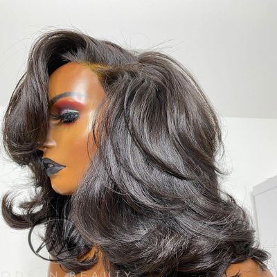 13X6 Body Wave Bob Wig Short 13X4 Lace Front Human Hair Brazilian Remy 4X4 Closure Loose Pre Plucked 180 Density For Black Women 13x6 Lace Front Wig 16inch