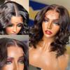 13X6 Body Wave Bob Wig Short 13X4 Lace Front Human Hair Brazilian Remy 4X4 Closure Loose Pre Plucked 180 Density For Black Women 13x6 Lace Front Wig 16inch view 3