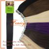 Fenicy Gray Hair Extensions Tape in Real Human Hair Seamless Skin Wefts Invisible Tape-on Hair Extensions Silky Straight Color Grey 16inch20pcs view 4