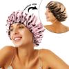 ELIHAIR Stain Bonnet Silky Sleep Cap Adjustable Satin Cap for Night Sleeping Hair Bonnet Reversible Double Layer Lotus Pink view 4