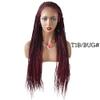 30 Box Braided Wigs For Black Women 4 3/4X13 Lace Front with Baby Hair Micro Twist Synthetic Cornrow Wigs Lightweight Famale Tribal Braids Wigs view 2