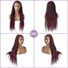 30 Box Braided Wigs For Black Women 4 3/4X13 Lace Front with Baby Hair Micro Twist Synthetic Cornrow Wigs Lightweight Famale Tribal Braids Wigs view 3