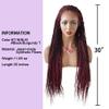 30 Box Braided Wigs For Black Women 4 3/4X13 Lace Front with Baby Hair Micro Twist Synthetic Cornrow Wigs Lightweight Famale Tribal Braids Wigs view 4