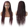 30 Box Braided Wigs For Black Women 4 3/4X13 Lace Front with Baby Hair Micro Twist Synthetic Cornrow Wigs Lightweight Famale Tribal Braids Wigs view 1