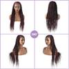 30 Box Braided Wigs For Black Women 4 3/4X13 Lace Front with Baby Hair Micro Twist Synthetic Cornrow Wigs Lightweight Famale Tribal Braids Wigs view 3