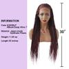 30 Box Braided Wigs For Black Women 4 3/4X13 Lace Front with Baby Hair Micro Twist Synthetic Cornrow Wigs Lightweight Famale Tribal Braids Wigs view 4