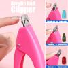 Clear Stiletto Nail Tips Full Cover, Teenitor 600pcs Long Nail Tips for Acrylic Nails, Long Acrylic Stiletto Fake Nail Tips with Glue, Clear Almond Stiletto False Nail Tips, Acrylic Nail Clipper, Nail Glue, Nail File Buffer view 4