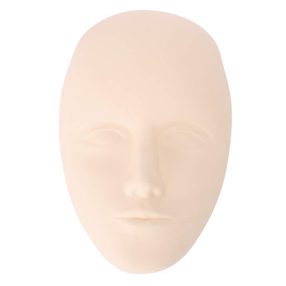 Tattoo Mannequin Head, 6in Tattoo Practice Skin Head Lash Mannequin Head Silicone Practice Fake Skin Permanent Makeup Eyebrow Lip False Lashes Training for Beginners Artists(Tattoo Practice Skin)