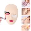 Tattoo Mannequin Head, 6in Tattoo Practice Skin Head Lash Mannequin Head Silicone Practice Fake Skin Permanent Makeup Eyebrow Lip False Lashes Training for Beginners Artists(Tattoo Practice Skin) view 3