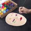Tattoo Mannequin Head, 6in Tattoo Practice Skin Head Lash Mannequin Head Silicone Practice Fake Skin Permanent Makeup Eyebrow Lip False Lashes Training for Beginners Artists(Tattoo Practice Skin) view 4