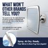 MIRRORVANA Fogless Shower Mirror for Shaving with Upgraded Suction-Cup, 1X Magnifying, 6.3 x 6.3 Inch (Chrome Frame, Grey Suction) view 3