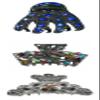 JJCGY Set of 3 Crystal Jaw Clips Metal Claws, 3 Unique Styles for Women Hair Styling nSapMultiSiam view 1