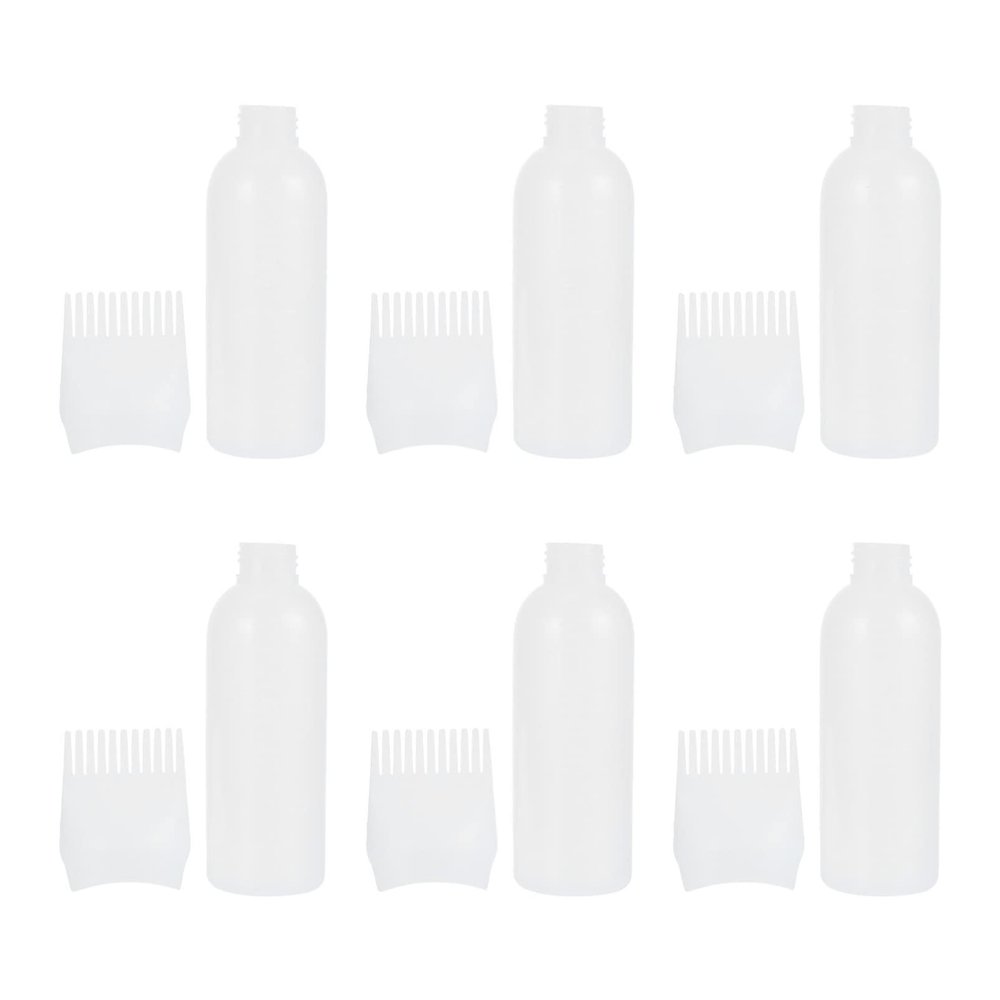 KALLORY Hair Oiling Root Comb Bottle Root Comb Applicator Squeeze Bottle for Hair Dyeing Salon and Home